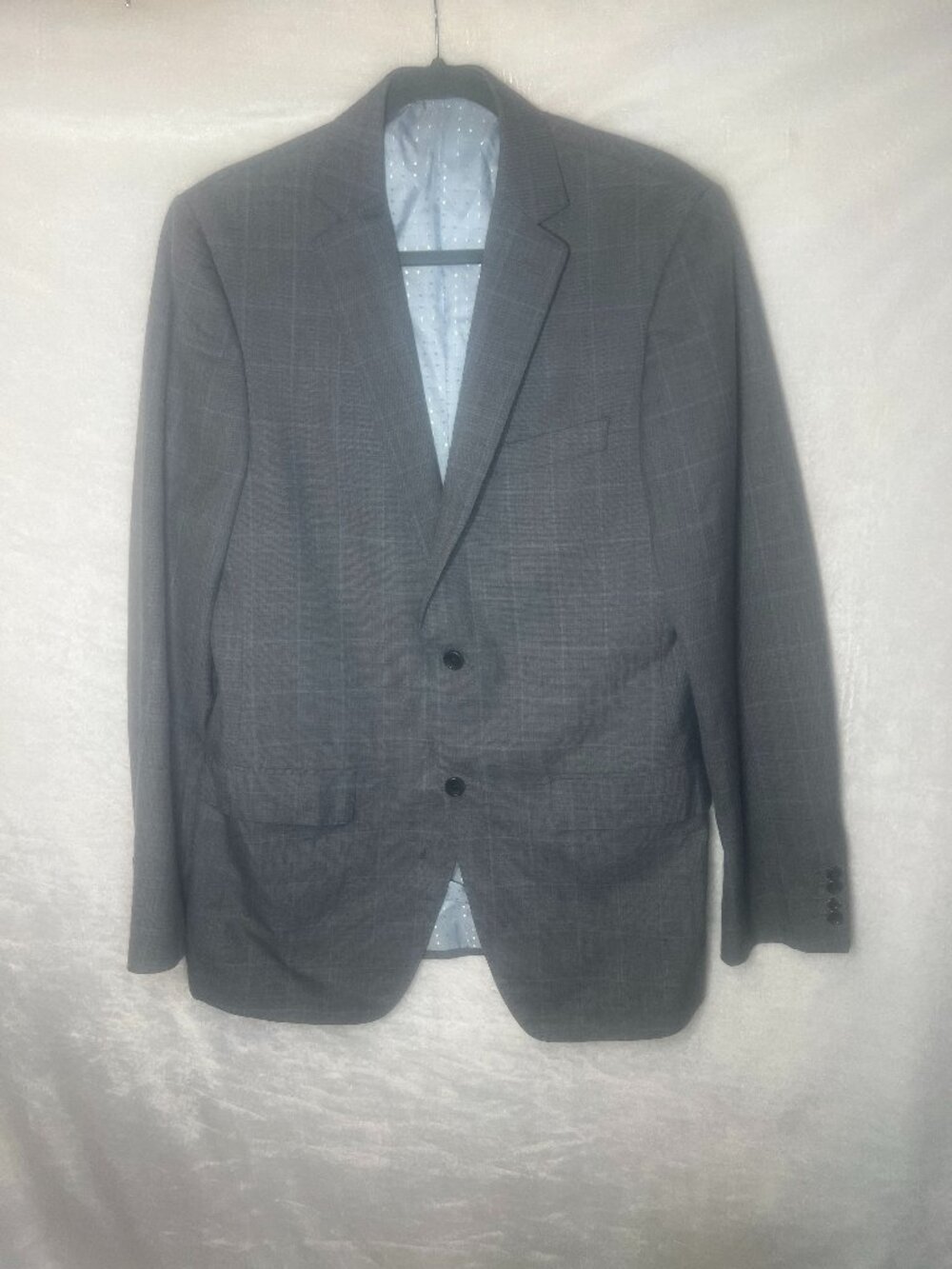 Mens Trunk Club Custom Blazer grey with blue stripes